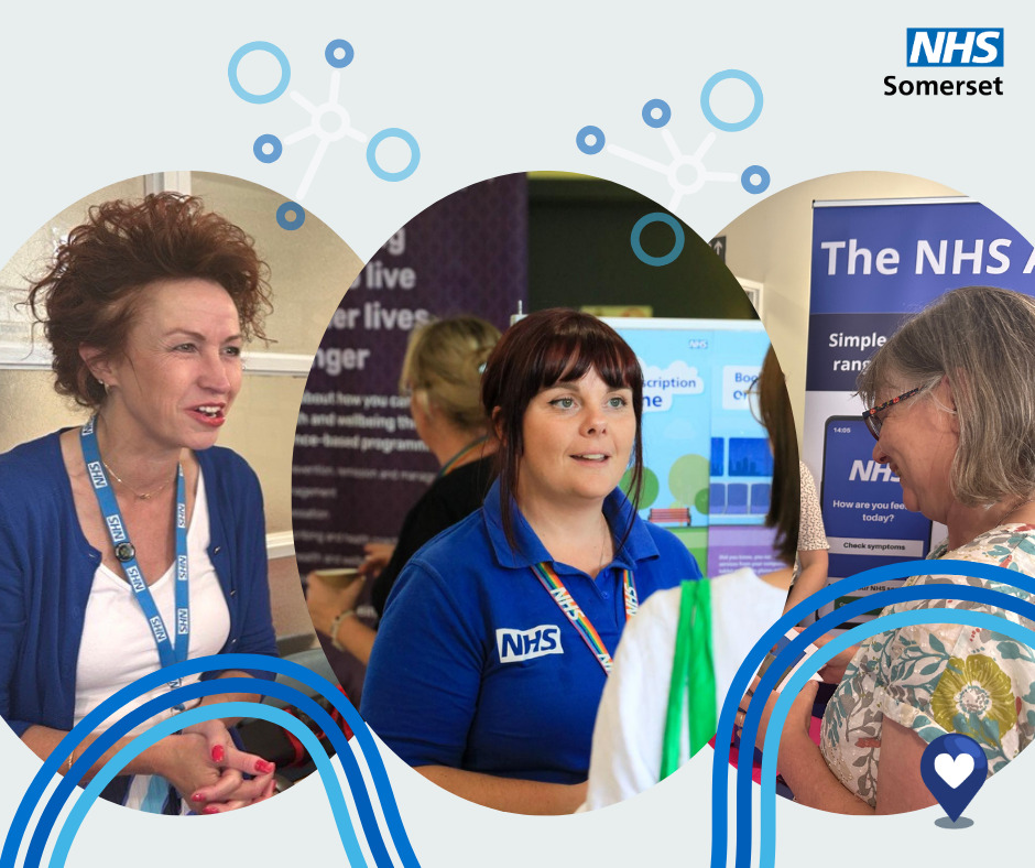 NHS Staff greeting residents at the Digital App Events.