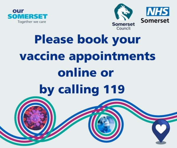 Please book your vaccine appointments online or by calling 119