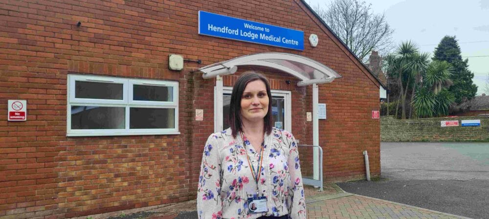 Jenna Malcolm, Manager of Yeovil PCN outside the respiratory hub at Hendford Lodge Medical Centre