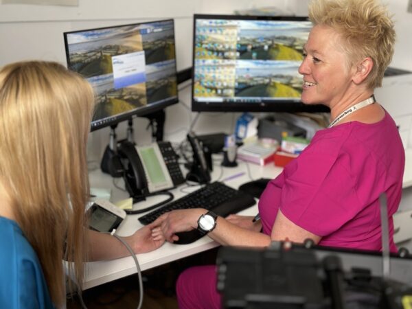 Person sitting having a consultation with a GP